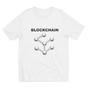 Short sleeve men’s t-shirt – Blockchain logo by Jax